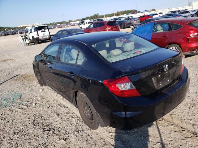 Photo 2 from auction – 2012 HONDA CIVIC LX with VIN 19XFB2F53CE052639