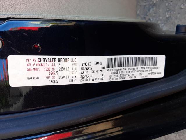 Photo 14 from auction – 2012 CHRYSLER TOWN & COU with VIN 2C4RC1BGXCR423547