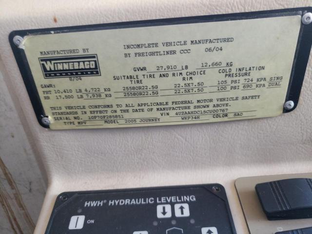 Photo 10 from auction – 2005 FREIGHTLINER CHASSIS X with VIN 4UZAAHDC15CU00767