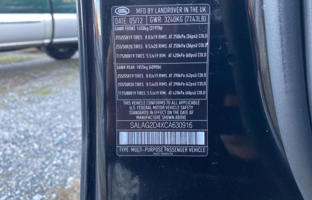 Photo 10 from auction – 2012 LAND ROVER LR4 HSE with VIN SALAG2D4XCA630916