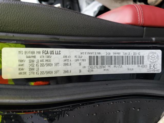 Photo 14 from auction – 2020 DODGE DURANGO R/ with VIN 1C4SDJCT6LC287047