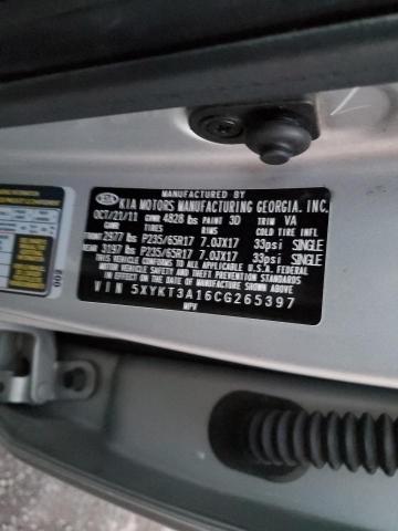 Photo 14 from auction – 2012 KIA SORENTO BA with VIN 5XYKT3A16CG265397