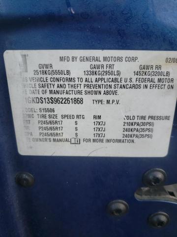 Photo 10 from auction – 2006 GMC ENVOY with VIN 1GKDS13S962261868