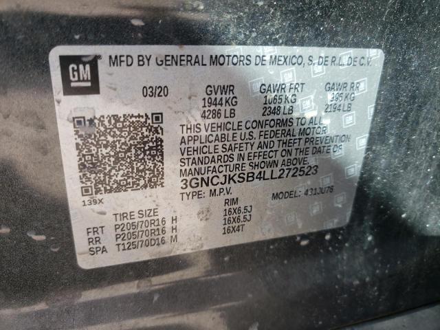 Photo 14 from auction – 2020 CHEVROLET TRAX LS with VIN 3GNCJKSB4LL272523