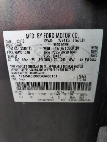 Photo 14 from auction – 2013 FORD EXPLORER X with VIN 1FM5K8D86DGA06151