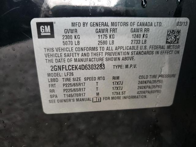 Photo 14 from auction – 2013 CHEVROLET EQUINOX LS with VIN 2GNFLCEK4D6303283