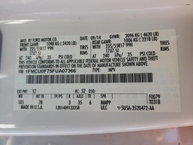 Photo 14 from auction – 2015 FORD ESCAPE S with VIN 1FMCU0F75FUA07366