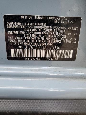Photo 14 from auction – 2021 SUBARU CROSSTREK with VIN JF2GTAEC6M8675004
