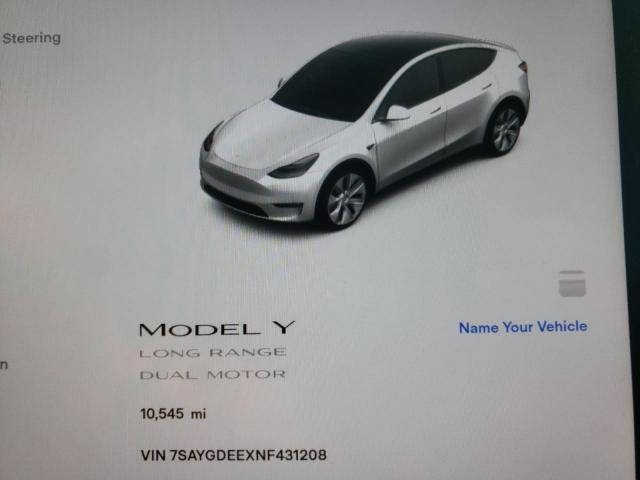 Photo 9 from auction – 2022 TESLA MODEL Y with VIN 7SAYGDEEXNF431208