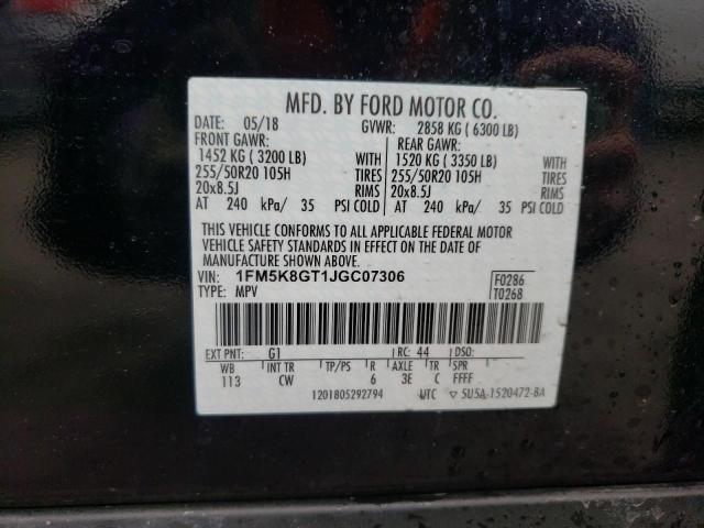Photo 14 from auction – 2018 FORD EXPLORER S with VIN 1FM5K8GT1JGC07306