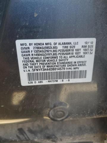 Photo 14 from auction – 2013 HONDA PILOT EX with VIN 5FNYF3H44DB014579