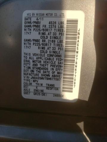 Photo 14 from auction – 2011 NISSAN ROGUE S with VIN JN8AS5MV7BW677097