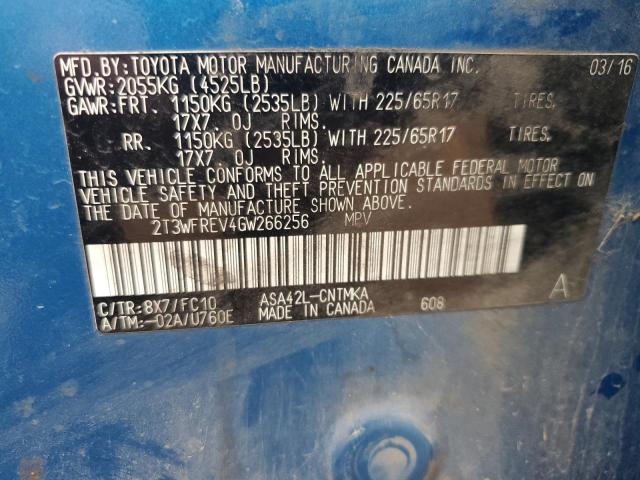 Photo 14 from auction – 2016 TOYOTA RAV4 XLE with VIN 2T3WFREV4GW266256
