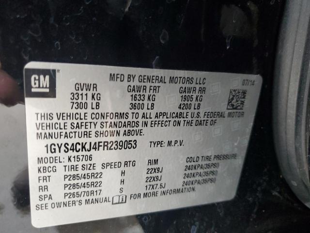 Photo 14 from auction – 2015 CADILLAC ESCALADE P with VIN 1GYS4CKJ4FR239053