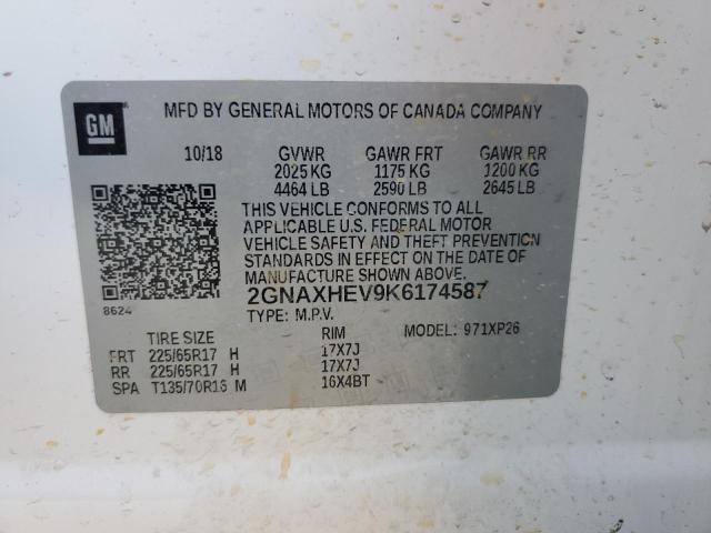 Photo 14 from auction – 2019 CHEVROLET EQUINOX LS with VIN 2GNAXHEV9K6174587