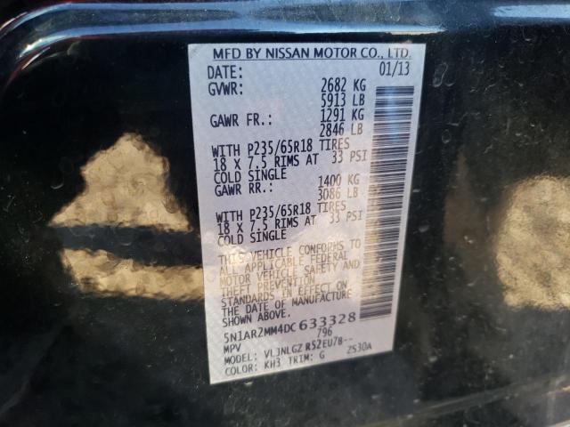Photo 14 from auction – 2013 NISSAN PATHFINDER with VIN 5N1AR2MM4DC633328