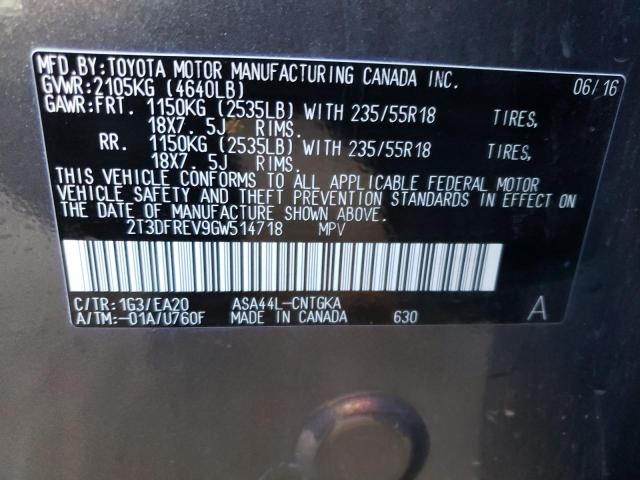Photo 14 from auction – 2016 TOYOTA RAV4 LIMIT with VIN 2T3DFREV9GW514718