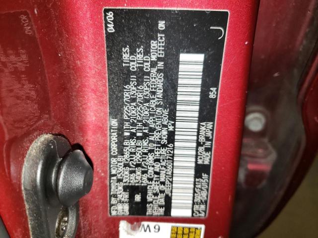 Photo 14 from auction – 2006 TOYOTA HIGHLANDER with VIN JTEEP21A860171216