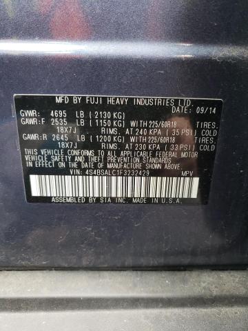 Photo 14 from auction – 2015 SUBARU OUTBACK 2. with VIN 4S4BSALC1F3232429