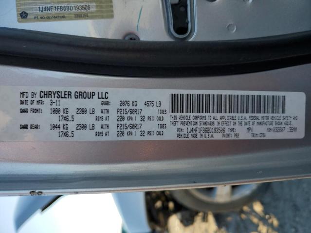 Photo 14 from auction – 2011 JEEP COMPASS SP with VIN 1J4NF1FB6BD193506