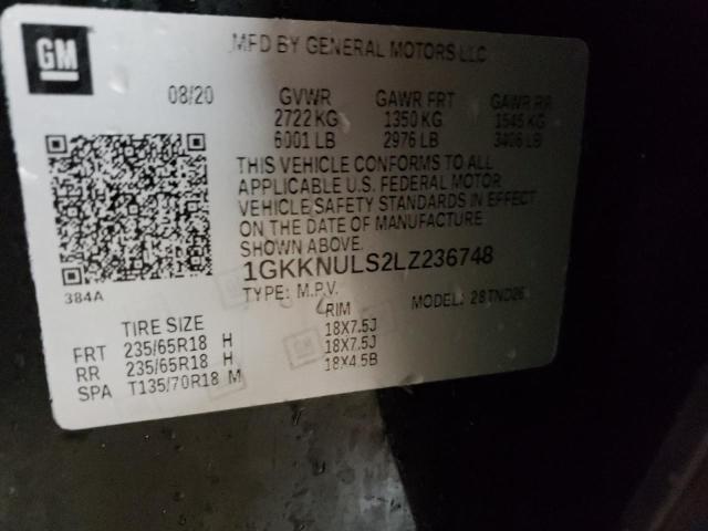 Photo 14 from auction – 2020 GMC ACADIA SLT with VIN 1GKKNULS2LZ236748