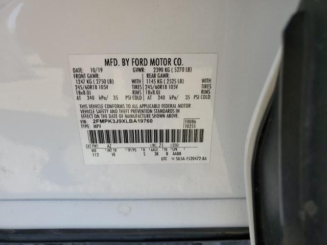 Photo 14 from auction – 2020 FORD EDGE SEL with VIN 2FMPK3J9XLBA19760