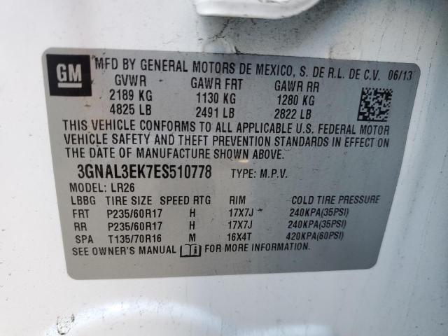 Photo 14 from auction – 2014 CHEVROLET CAPTIVA LT with VIN 3GNAL3EK7ES510778