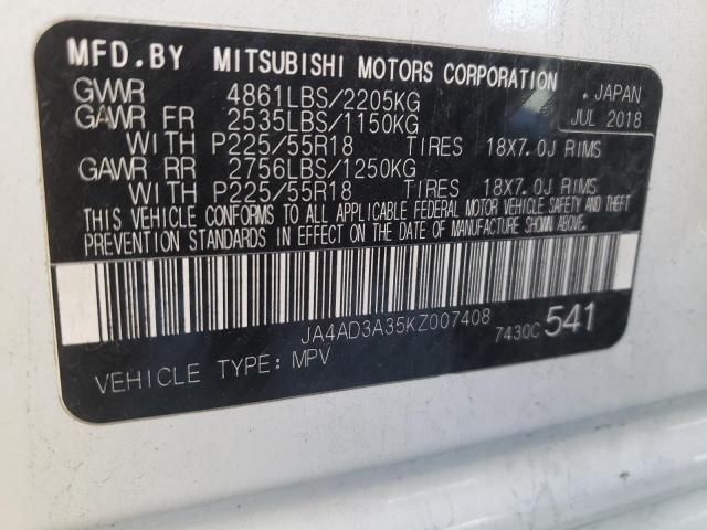 Photo 14 from auction – 2019 MITSUBISHI OUTLANDER with VIN JA4AD3A35KZ007408