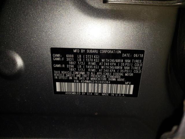 Foto 14 de la subasta – 2019 SUBARU ASCENT PRE con VIN 4S4WMACD1K3405364