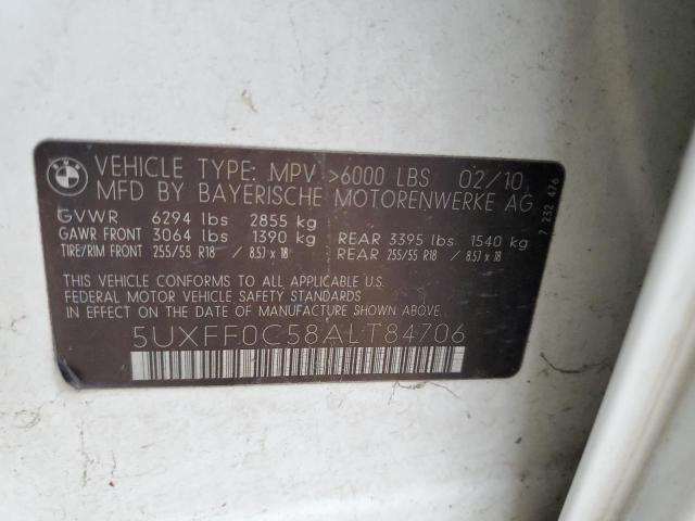 Photo 14 from auction – 2010 BMW X5 XDRIVE3 with VIN 5UXFF0C58ALT84706