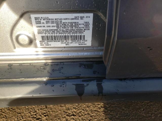 Photo 14 from auction – 2014 MITSUBISHI OUTLANDER with VIN 4A4AP3AU4EE025313
