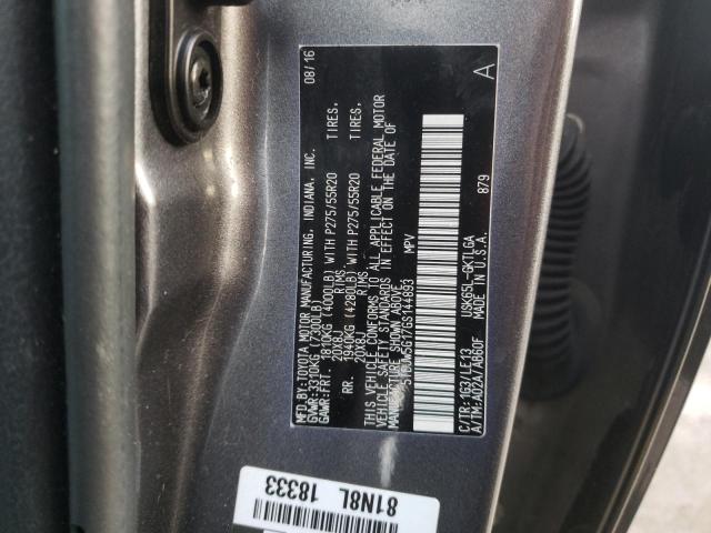 Photo 14 from auction – 2016 TOYOTA SEQUOIA LI with VIN 5TDJW5G17GS144893