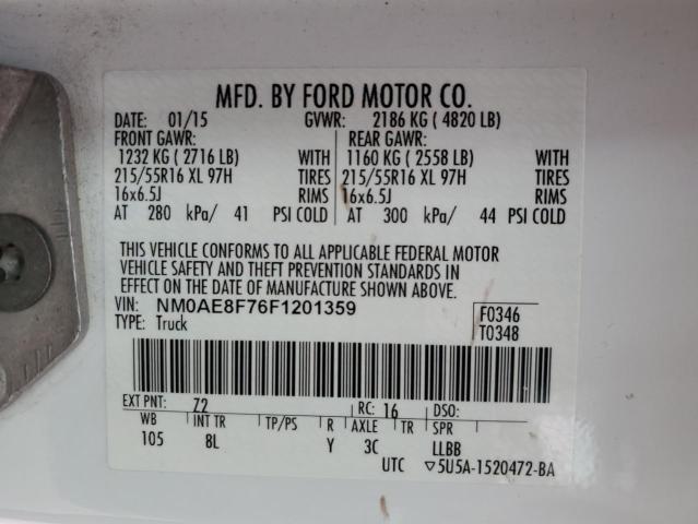 Photo 14 from auction – 2015 FORD TRANSIT CO with VIN NM0AE8F76F1201359