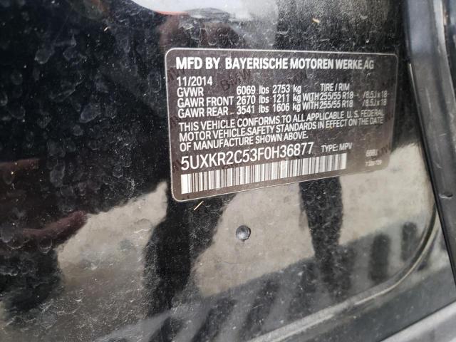 Photo 14 from auction – 2015 BMW X5 SDRIVE3 with VIN 5UXKR2C53F0H36877