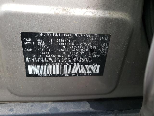 Photo 14 from auction – 2016 SUBARU OUTBACK 2. with VIN 4S4BSALC7G3254646