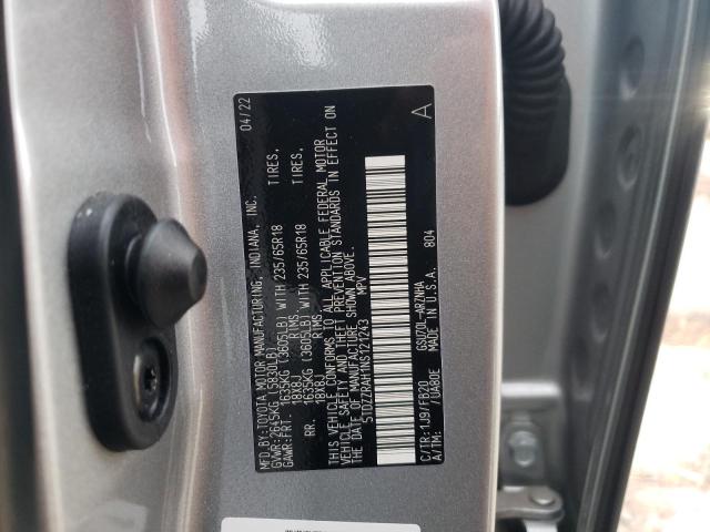 Photo 14 from auction – 2022 TOYOTA HIGHLANDER with VIN 5TDZZRAH1NS121243