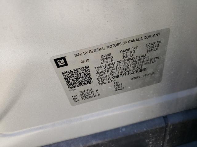 Photo 14 from auction – 2018 CHEVROLET EQUINOX PR with VIN 2GNAXMEV7J6298865
