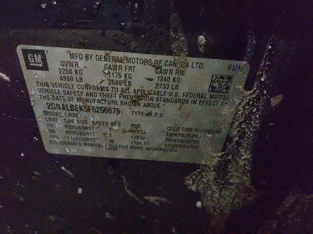 Photo 14 from auction – 2015 CHEVROLET EQUINOX LT with VIN 2GNALBEK5F6256675