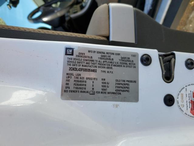 Photo 14 from auction – 2008 PONTIAC TORRENT with VIN 2CKDL43F686064460