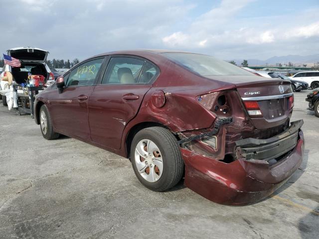 Photo 2 from auction – 2013 HONDA CIVIC LX with VIN 19XFB2F56DE256739
