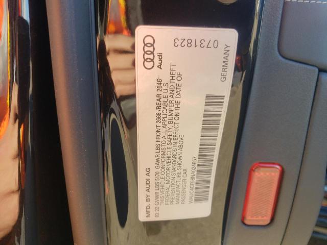 Photo 9 from auction – 2022 AUDI S5 PREMIUM with VIN WAUC4CF58NA024857