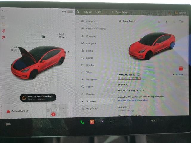 Photo 9 from auction – 2022 TESLA MODEL 3 with VIN 5YJ3E1EC3NF127017