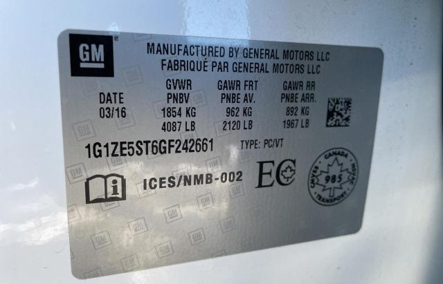 Photo 10 from auction – 2016 CHEVROLET MALIBU LT with VIN 1G1ZE5ST6GF242661