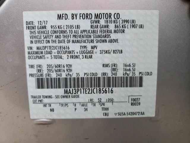 Photo 14 from auction – 2018 FORD ECOSPORT S with VIN MAJ3P1TE2JC185616