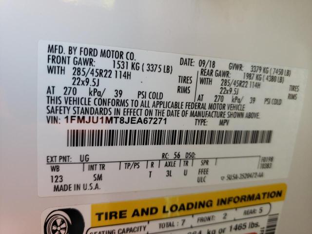Photo 14 from auction – 2018 FORD EXPEDITION with VIN 1FMJU1MT8JEA67271