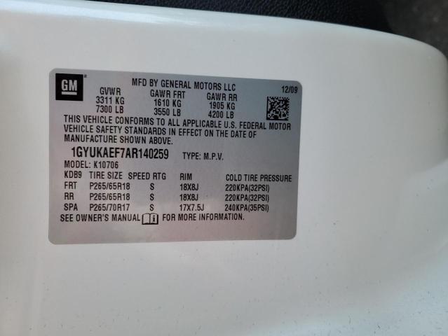 Photo 14 from auction – 2010 CADILLAC ESCALADE with VIN 1GYUKAEF7AR140259