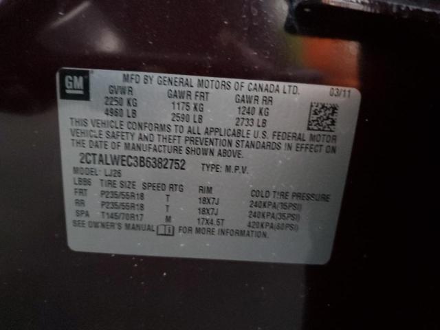 Photo 10 from auction – 2011 GMC TERRAIN SL with VIN 2CTALWEC3B6382752