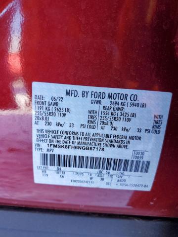 Photo 14 from auction – 2022 FORD EXPLORER L with VIN 1FMSK8FH6NGB67178