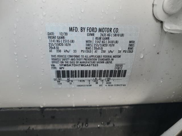Photo 14 from auction – 2021 FORD EXPLORER X with VIN 1FMSK7DH7MGA67523