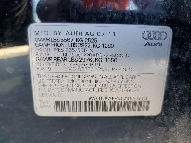 Photo 14 from auction – 2012 AUDI Q5 PREMIUM with VIN WA1DKAFP4CA020413